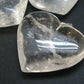 Set of 3 Natural Clear Quartz Crystal Heart Shaped Pendant From Brazil