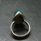 Emerald Green Dioptase Crystal Silver Ring from Congo - 5.85 Grams - Size 6
