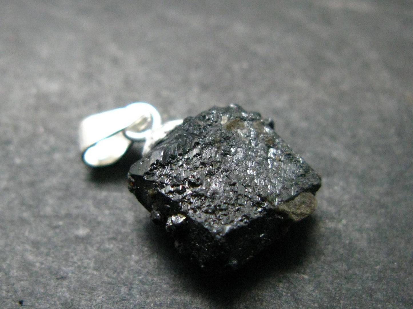 Extremely Rare! Amazing Natural Terminated Brookite Crystal Silver Pendant From Arkansas - 0.7" - 1.65 Grams