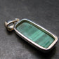 Genuine Vivid Vibrant Green Malachite Sterling Silver Pendant From Congo - 1.3" - 5.56 Grams