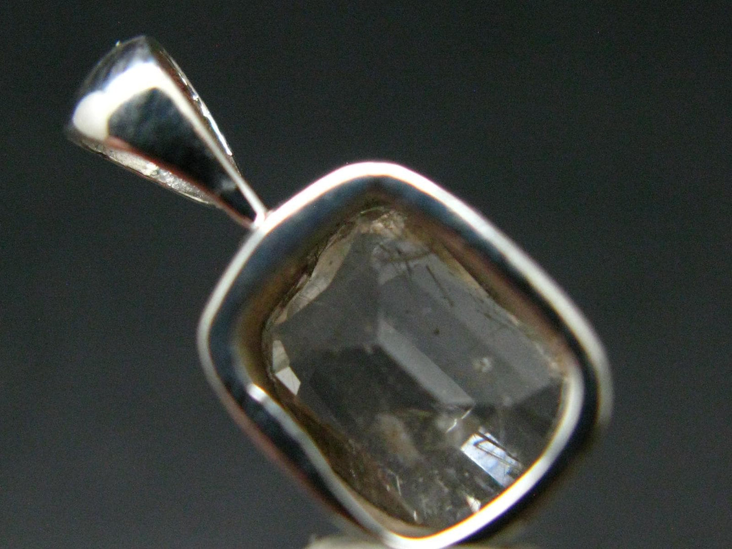 Gem Phenakite Phenacite 2.29 Carats Facetted Pendant from Russia - 1.43 Grams - 0.7"