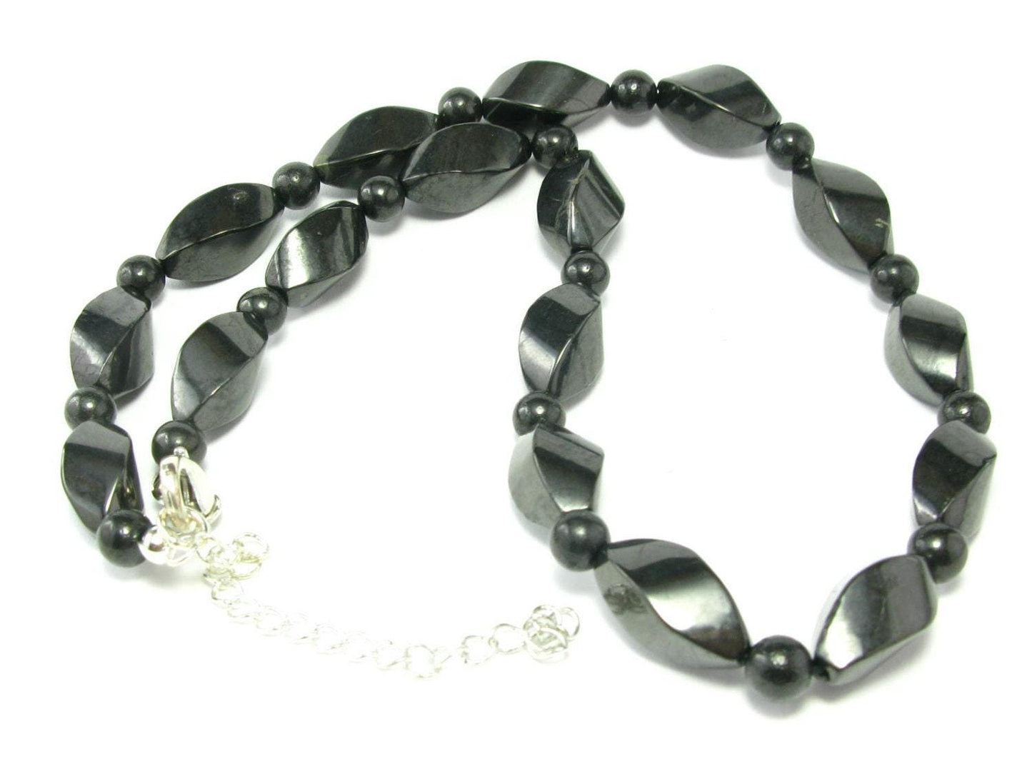 Shungite Necklace with Nicely Tumbled Beads From Russia - 18"