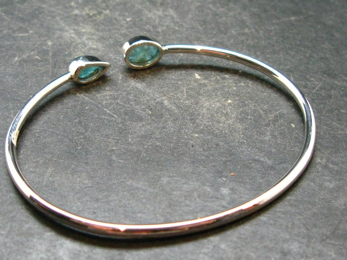 Grandidierite Silver Twister Bracelet From Madagascar - 4.62 Grams