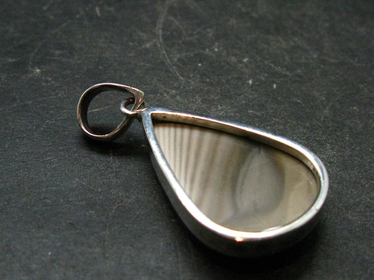 Rare Flint Silver Pendant from Poland - 1.6" - 6.32 Grams