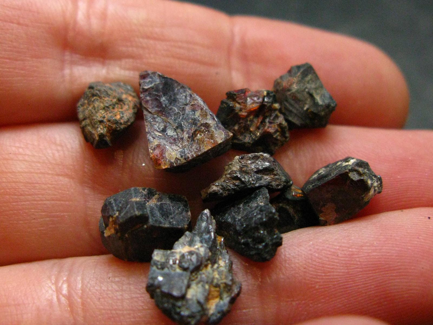 Lot of 10 Mangano Tantalite Crystals From Brazil - 9.70 Grams