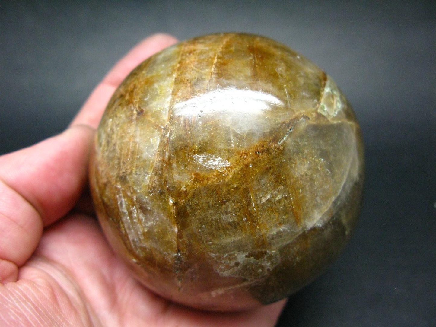 Rare Golden Herderite Ball Sphere from Brazil - 3.2" - 748 Grams