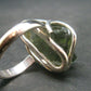 Moldavite Tektite Silver Ring from Czech Republic - Adjustable Size - 6.79 Grams