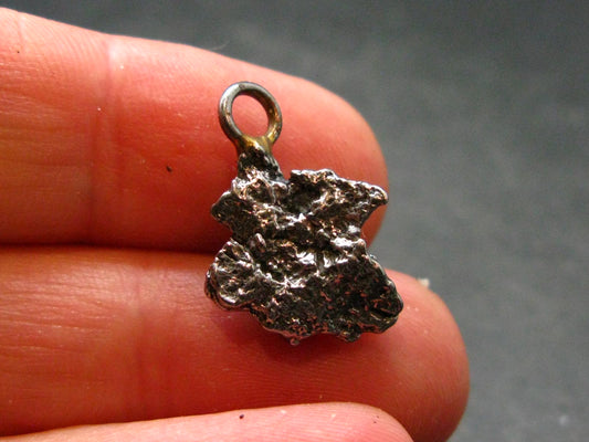 Large Campo Del Cielo Meteorite Pendant from Argentina - 0.6" - 2.19 Grams