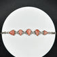 Natural Rhodochrosite Sterling Silver Bracelet | Pink Link Bracelet