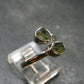 Cute Gem Moldavite Sterling Silver Ring From Czech Republic - Size 9 - 2.40 Grams