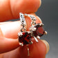 Natural Faceted Red Garnet Almandine Sterling Silver Earrings from India - 2.34 Grams