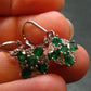 Gem Emerald Faceted Silver Earrings From Colombia - 2.59 Grams Total