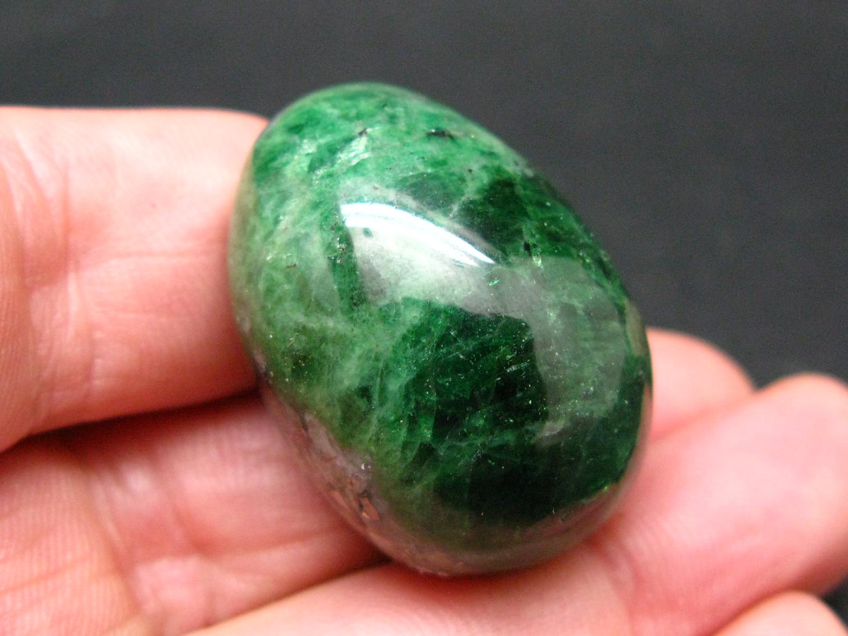 Gem Tsavorite Garnet Egg From Tanzania - 32.05 Grams - 1.3"