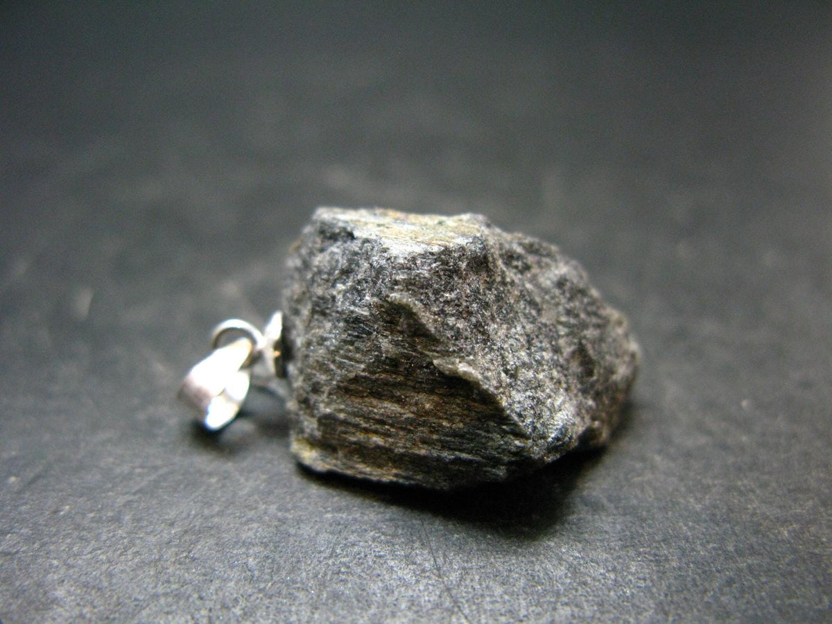 Rare ISUA Unpolished Stone Silver Pendant From Greenland - 1.0" - 3.77 Grams
