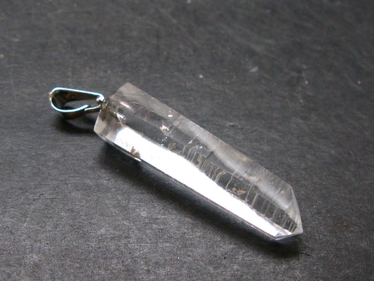 Lemurian Quartz Crystal Pendant From Brazil - 2.0" - 7.05 Grams