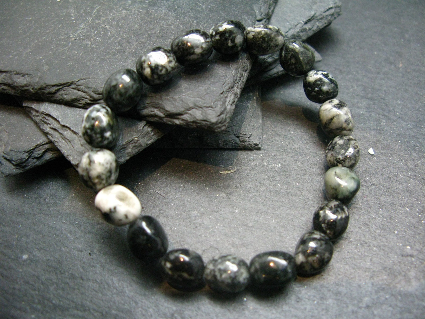 Impactite Genuine Bracelet ~ 7 Inches ~ 10mm Tumbled Beads