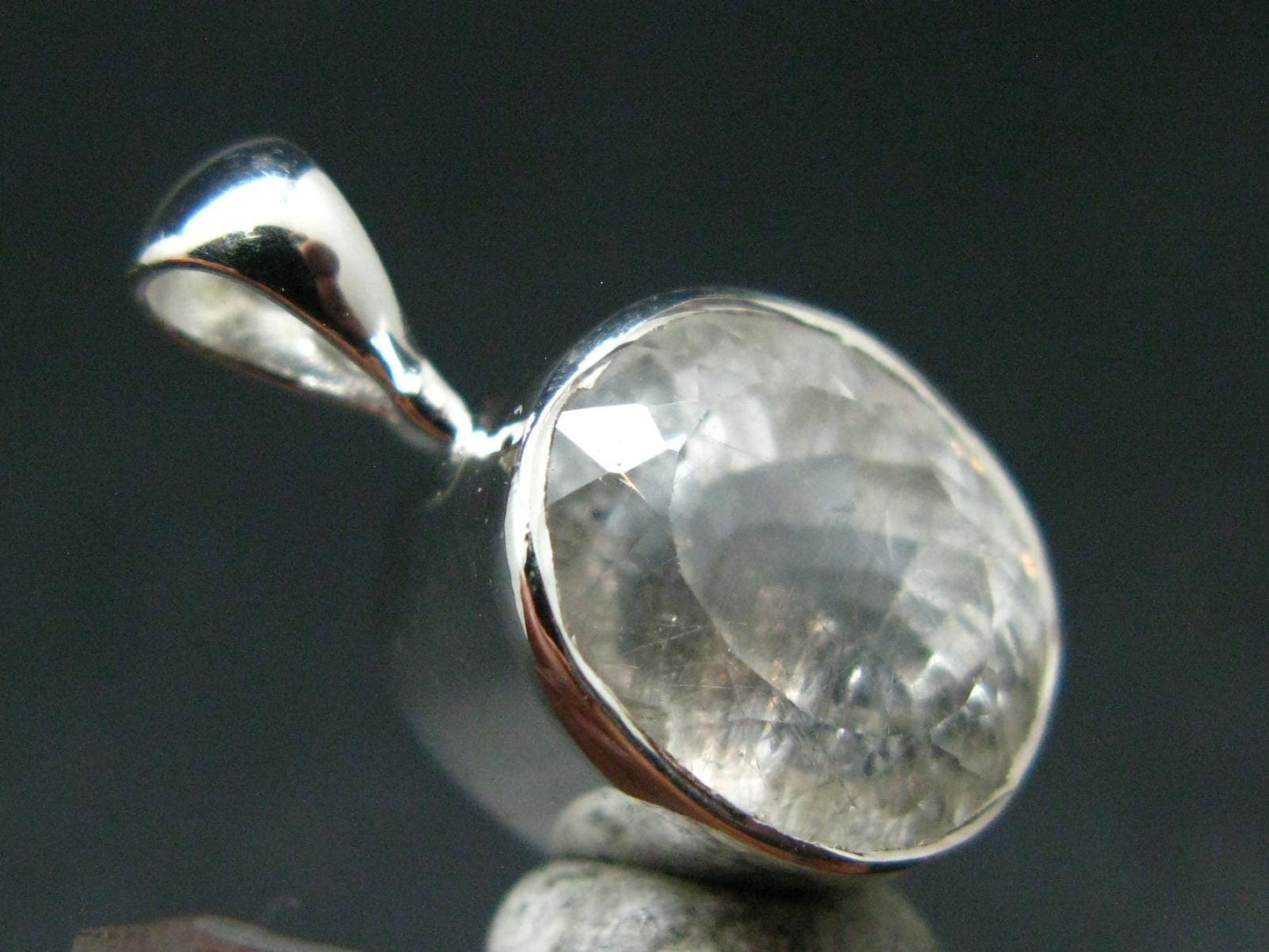 Gem Phenakite Phenacite 5.93 Carats Facetted Pendant from Russia - 2.64 Grams - 0.8"
