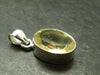 Gem Libyan Desert Glass Tektite Faceted Pendant Sterling Silver from Libya - 1.1" - 3.96 Grams