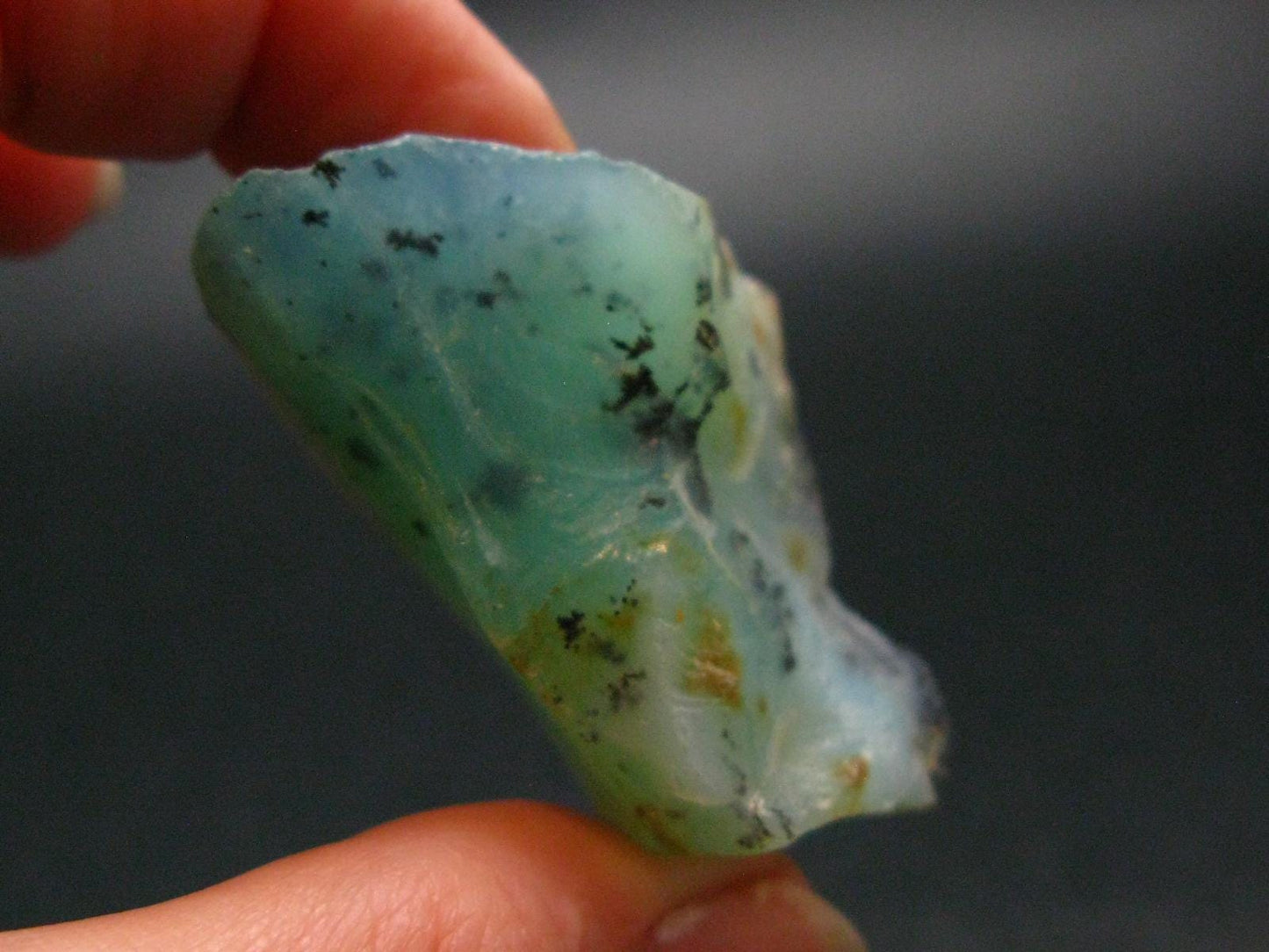 Andean Opal!! Natural Raw Greenish-Blue Opal Raw Piece from Peru - 1.6" - 19.42 Grams