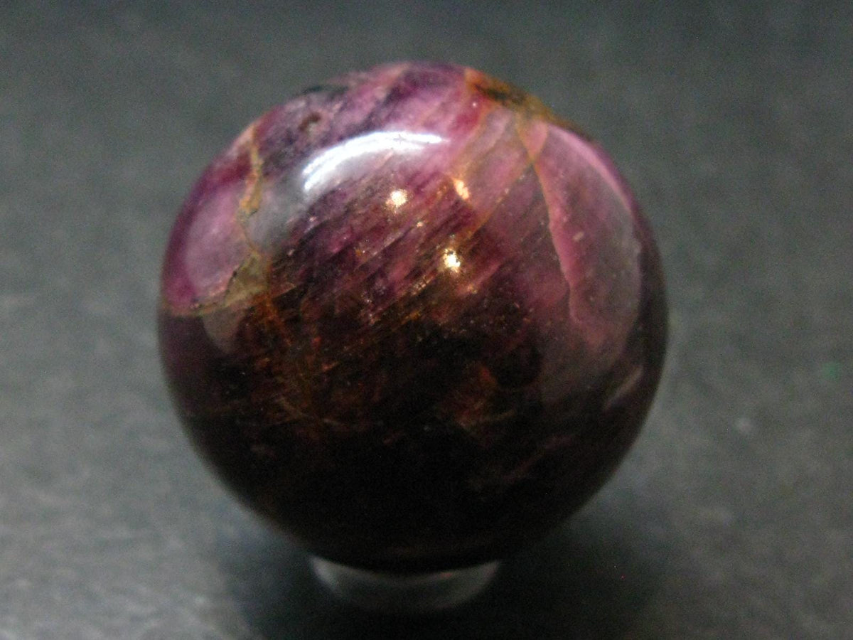 Genuine Ruby Corundum Sphere from India - 1.5" - 106.66 Grams
