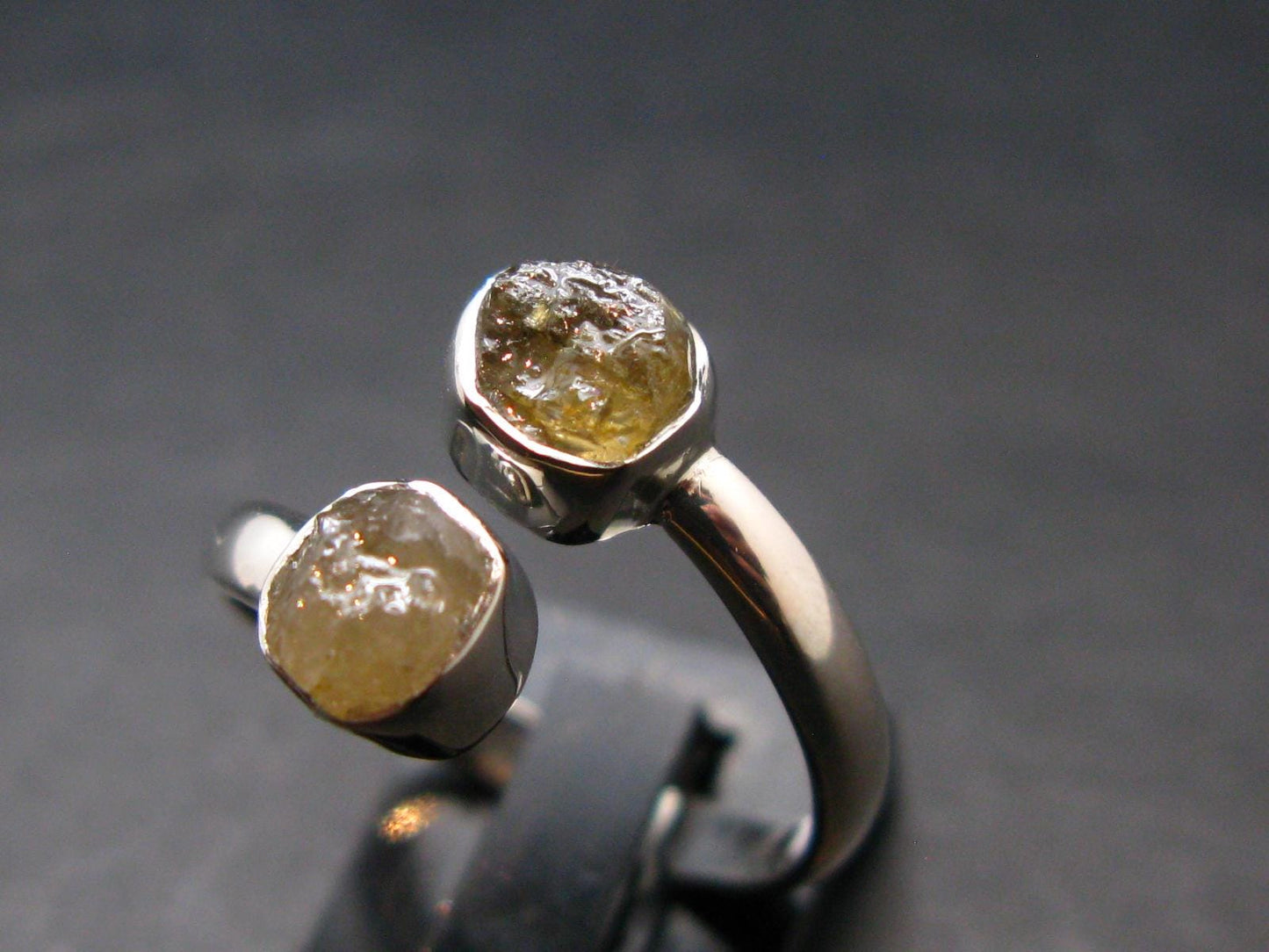 Green Herderite Silver Ring From Brazil - 2.12 Grams - Size 7
