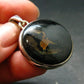 Very Rare Sterling Silver Nuumite Nuummite Pendant From Greenland - 1.5" - 9.67 Grams