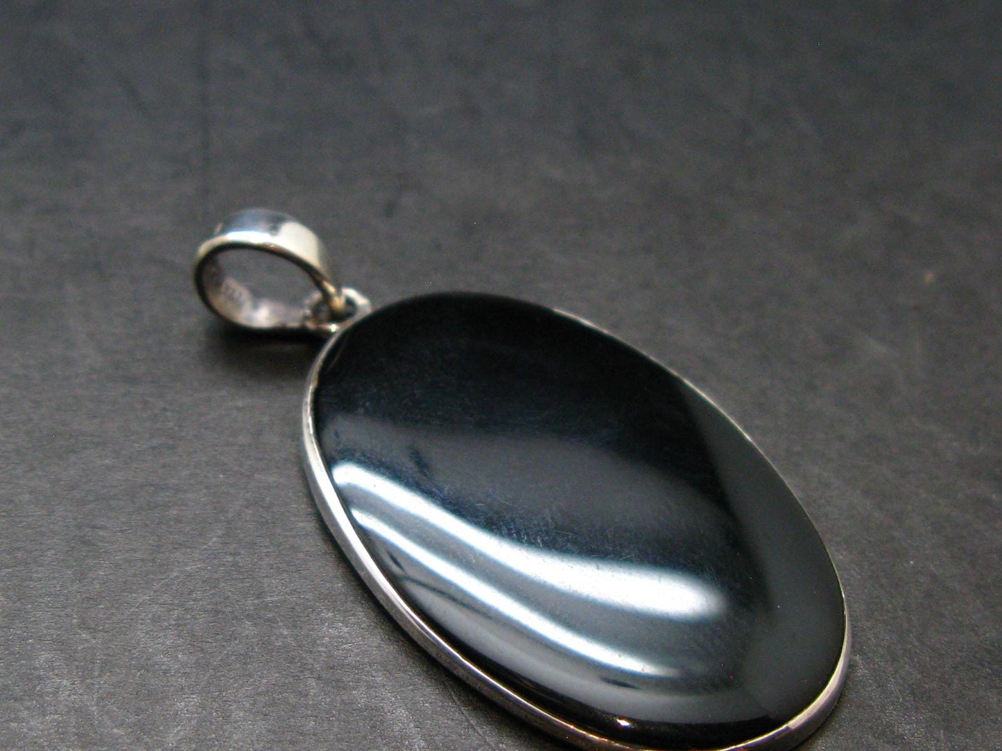 Black Onyx Silver Pendant - 5.31 Grams