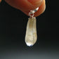 Yellow Terminated Sapphire Corundum Crystal Silver Pendant From Sri Lanka - 0.9" - 5.90 Carats