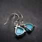 Nice Raw Natural Turquoise Sterling Silver Earrings from Mexico - 1.8 Grams