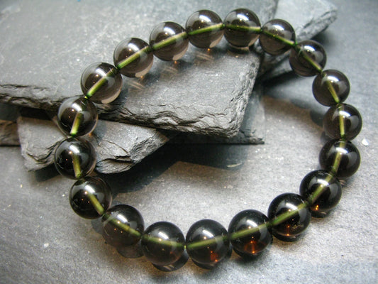 Agni Manitite Cintamani Stone Tektite Genuine Bracelet ~ 7 Inches ~ 10mm Round Beads