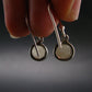Very Rare White Cryolite 925 Silver Earrings from Greenland - 0.9" - 2.11 Grams