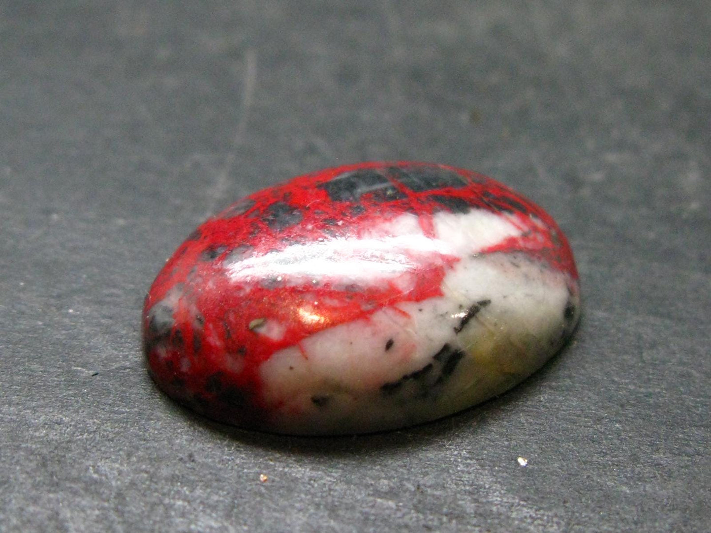 Cinnabar Cabochon from Russia - 5.38 Grams - 24 x 17 mm