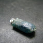Unpolished Terminated Neon Blue Apatite Silver Pendant From Brazil - 1.0" - 1.97 Grams