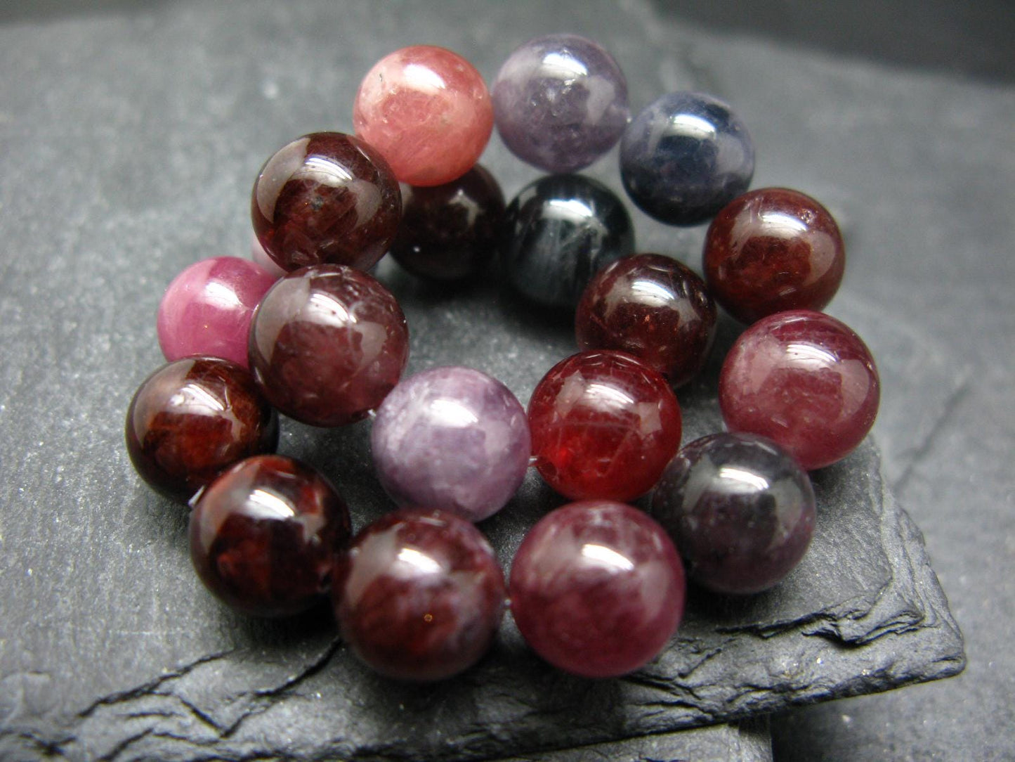 Gem Spinel Genuine Bracelet ~ 7 Inches ~ 10mm Round Beads