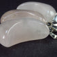 Symbol of Love and Beauty!! Lot of Three 3 Rich Pink Rose Quartz Moon Pendant from Madagascar