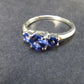 Natural Blue Tanzanite (Zoisite) Crystal Sterling Silver Ring From Tanzania - 1.65 Grams- Size 6.5