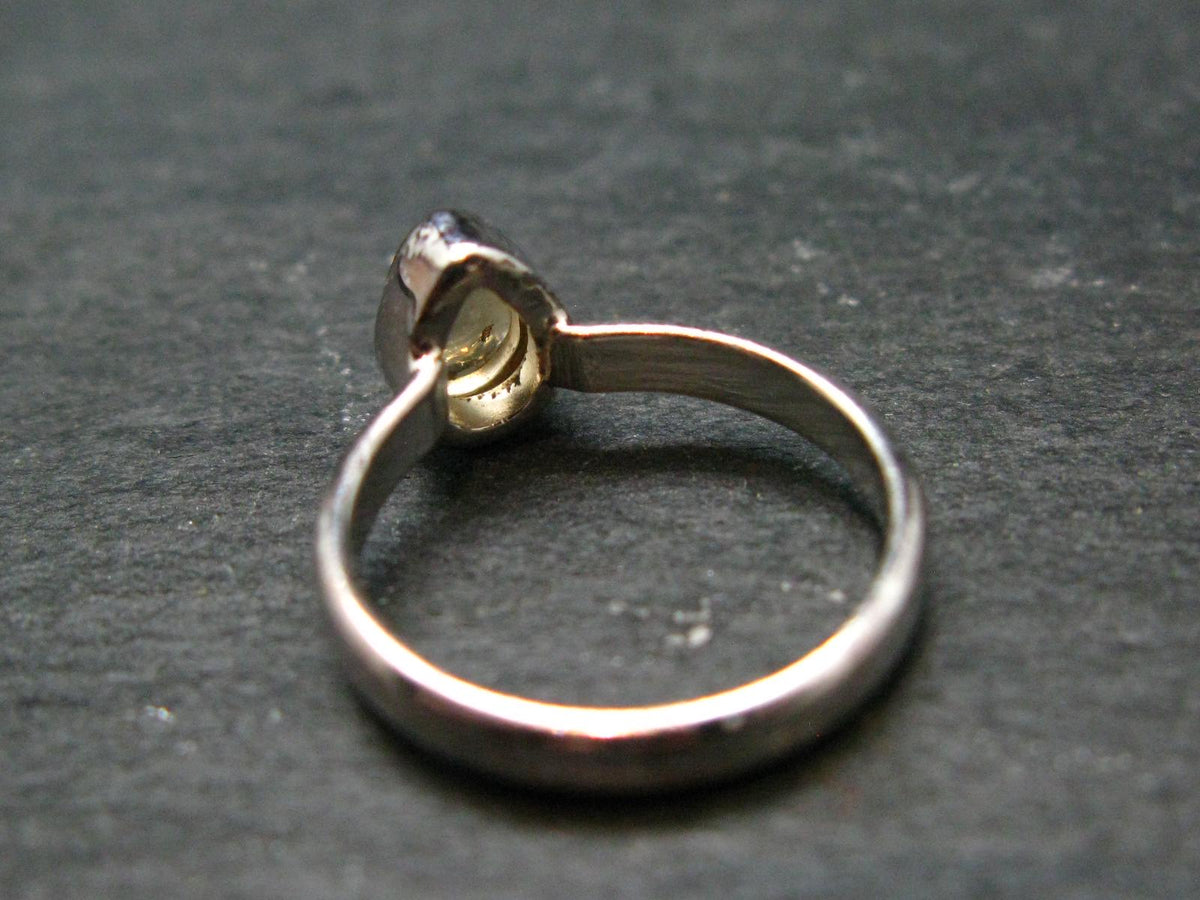 Fabulous Untreated Faceted Gem Imperial Topaz 925 Silver Ring from Brazil - Size 5 - 2.35 Grams