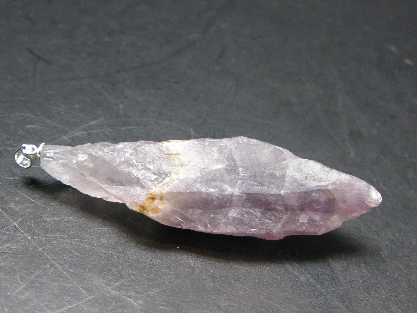 Rare Raw Auralite Super 23 Amethyst Silver Pendant From Canada - 2.8" - 16.83 Grams