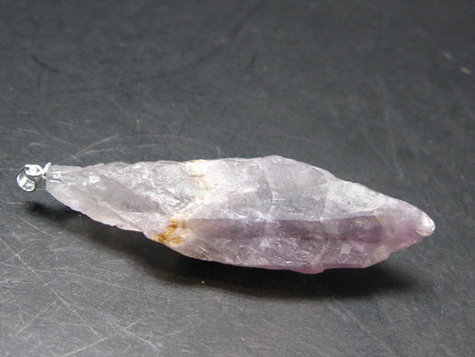 Rare Raw Auralite Super 23 Amethyst Silver Pendant From Canada - 2.8" - 16.83 Grams