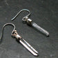 Lemurian Quartz Seed Crystal Silver Earrings From Brazil - 1.4"