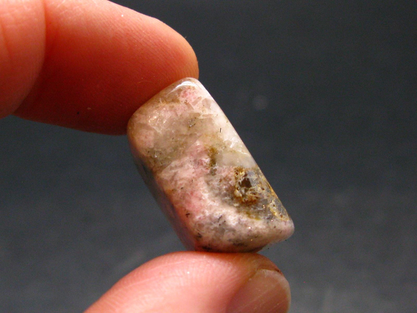 Rare Pink Tugtupite Tumbled Piece From Greenland - 28.50 Carats - 0.8"