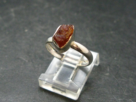 Pezzottaite Crystal Silver Ring From Madagascar - Size 6 - 1.90 Grams