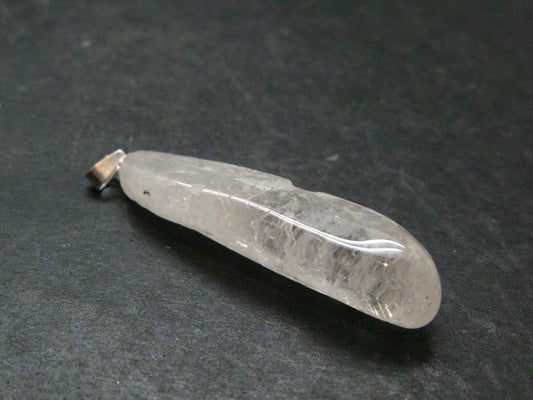 Nice Terminated Danburite Crystal Silver Pendant from Mexico - 2.0" - 8.51 Grams
