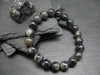 Iolite Cordierite Genuine Bracelet ~ 7 Inches ~ 10mm Round Beads