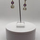 Amethyst & Green Amethyst/ Prasiolite Earrings – Double Gem Drop in Gold Plated Design - Weight 8.79 Grams