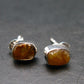 Herderite Stud Earrings Sterling Silver From Brazil - 1.35 Grams