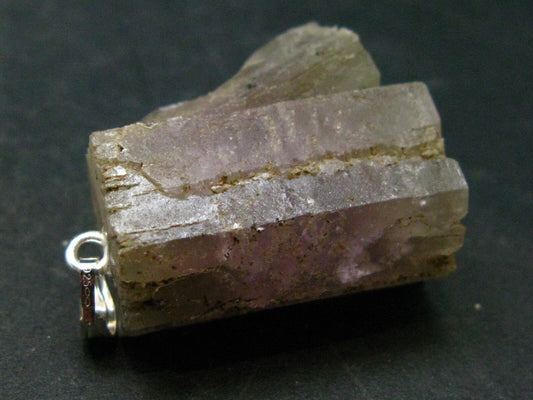 Terminated Aragonite Crystal Silver Pendant from Spain - 1.4" - 17.23 Grams