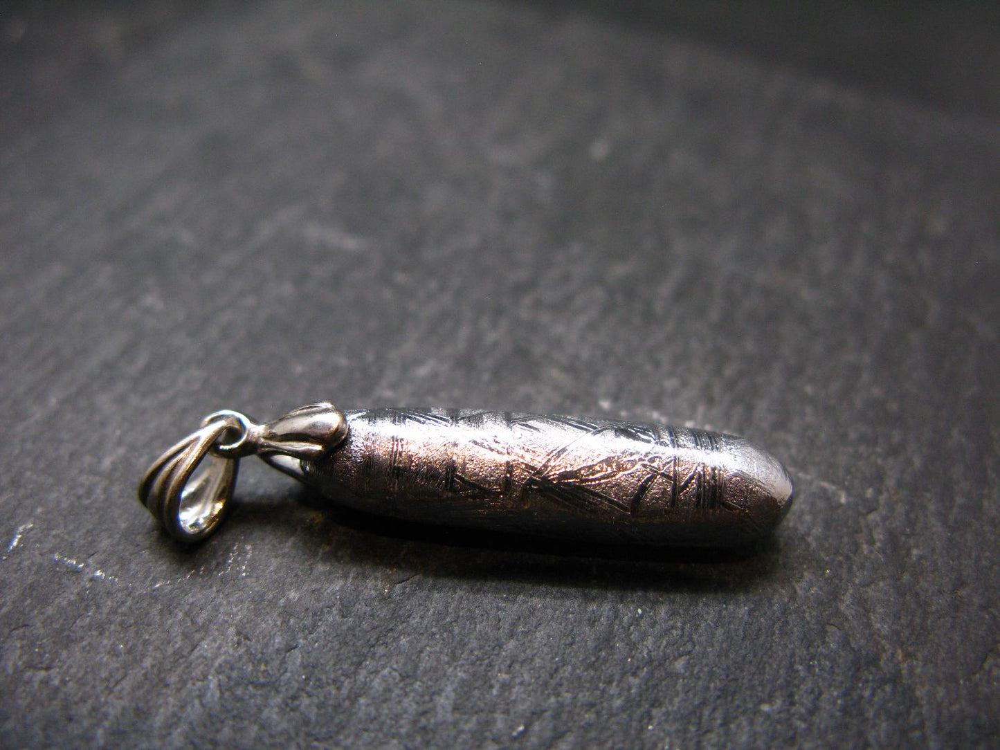 Muonionalusta Meteorite Silver Pendant from Sweden - 1.5" - 5.0 Grams