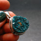 Dioptase Crystal Silver Pendant from Congo - 7.89 Grams - 1.2"