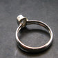 Gray Herderite Silver Ring from Africa - Size 6 - 1.68 Grams